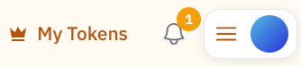 The bell in the top nav, with an unread count